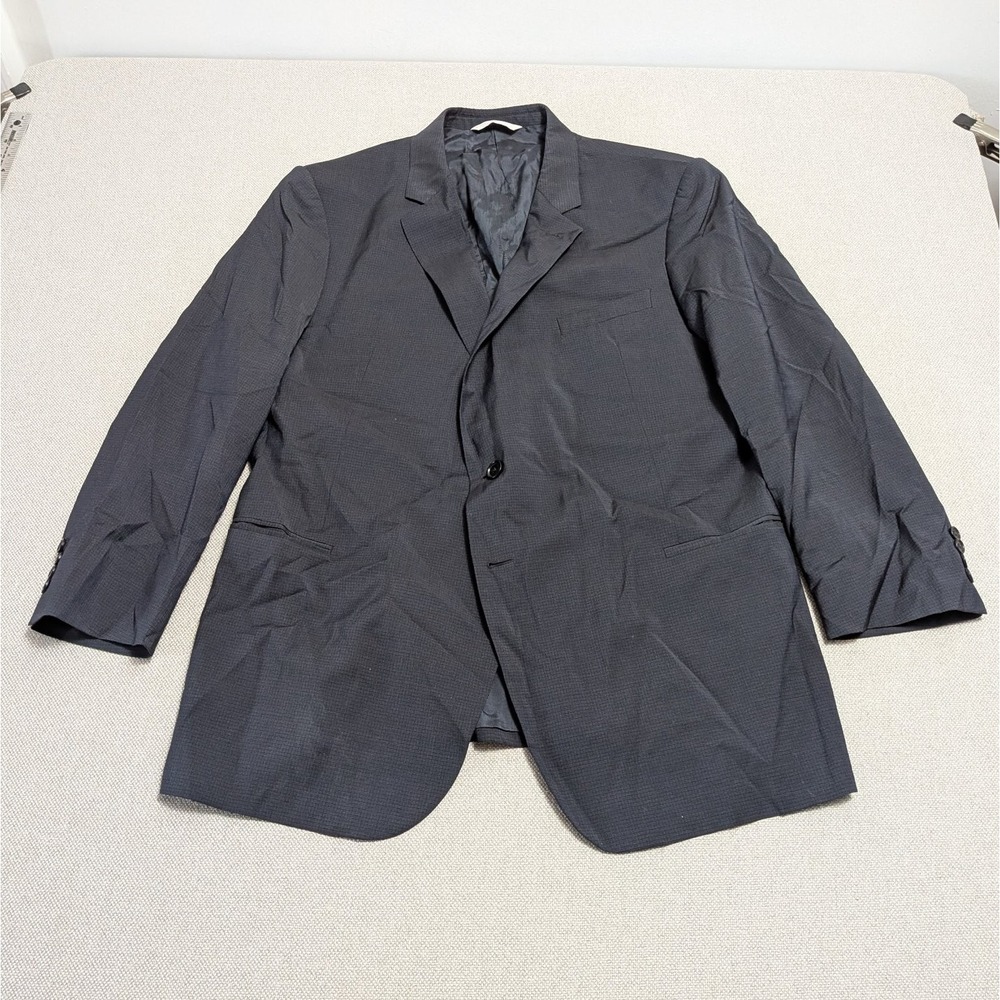 Armani Collezioni Men's 38R Navy Suit Jacket 2-Button Wool Notch Lapel Prom